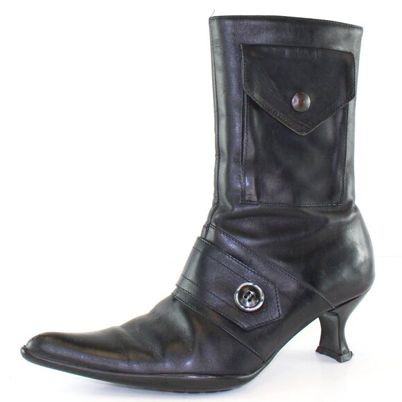 Arnold Churgin Side Pocket Leather Boots Womens (EU 35/US 5) - Picture 1 of 11